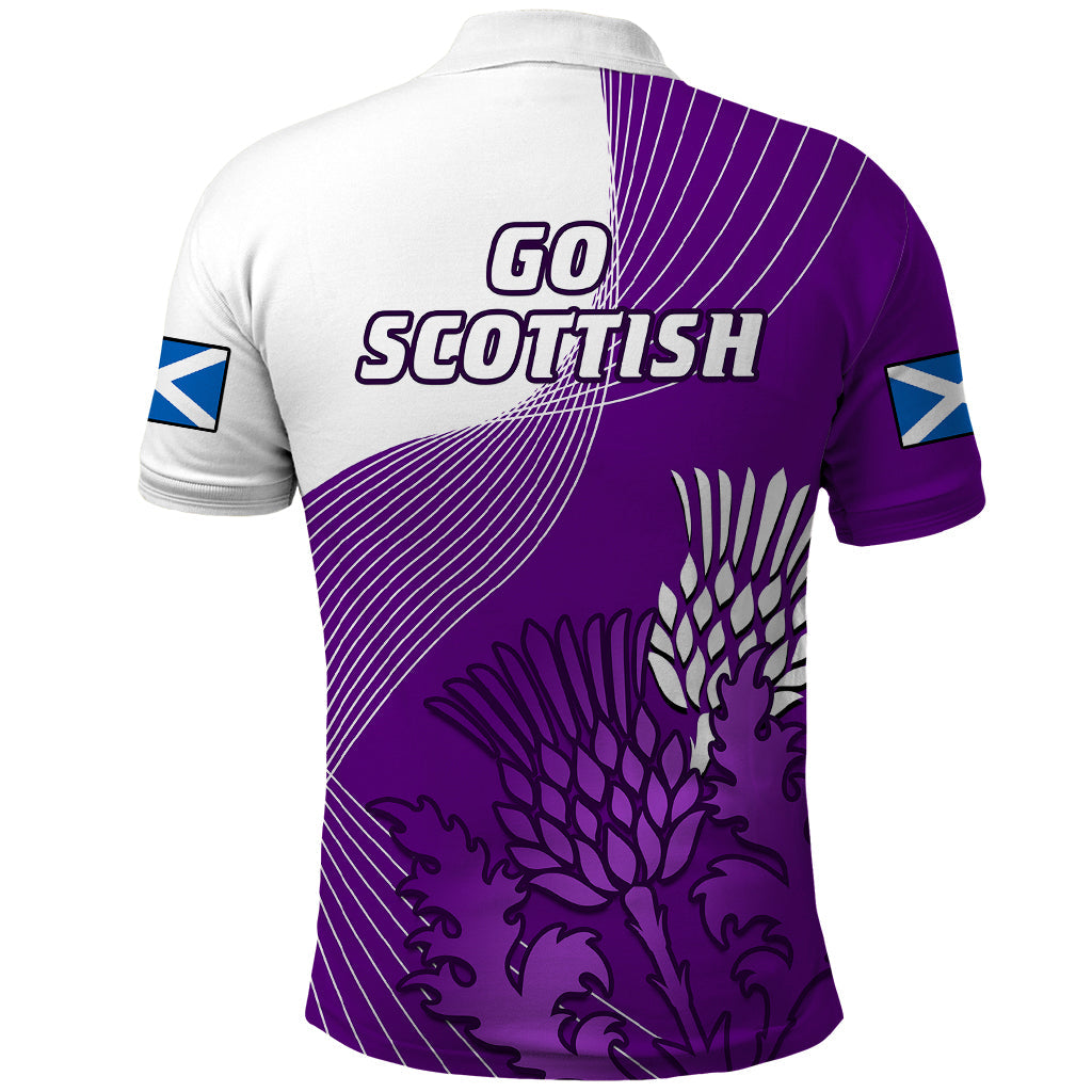 Scotland Rugby Polo Shirt Thistle Unique Go Scottish Purple Version LT14