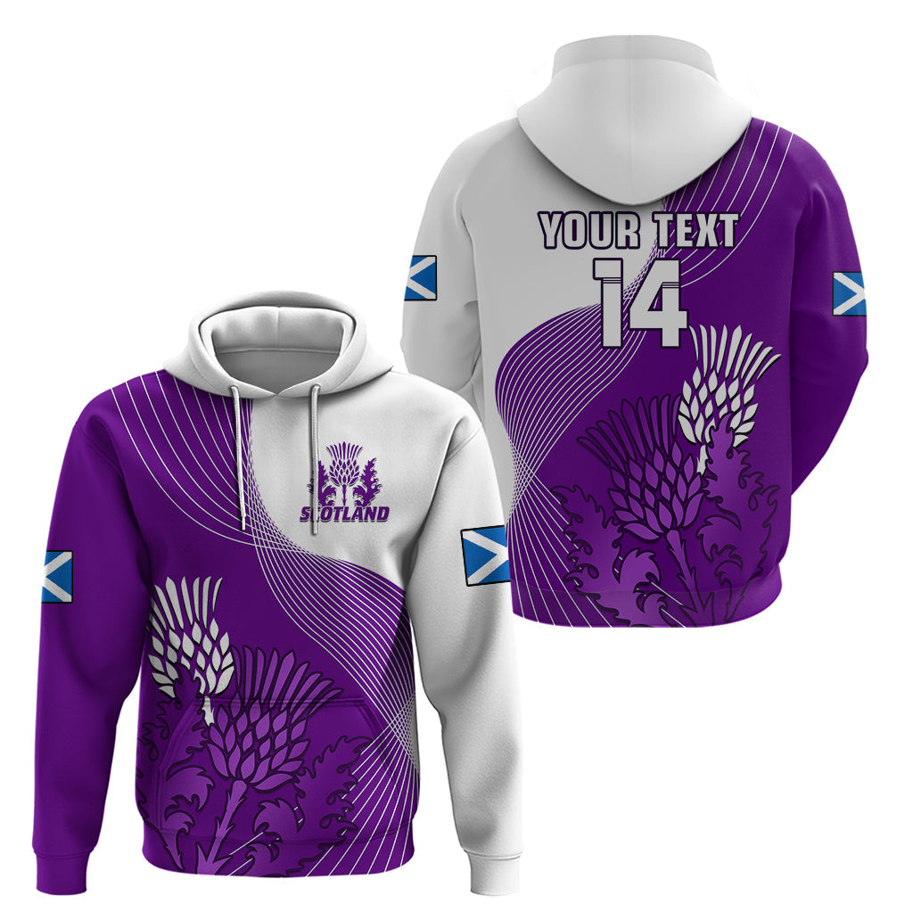 Custom Scotland Rugby Hoodie Thistle Unique Go Scottish Purple Version LT14