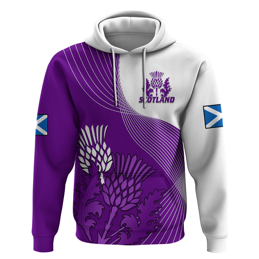 Custom Scotland Rugby Hoodie Thistle Unique Go Scottish Purple Version LT14