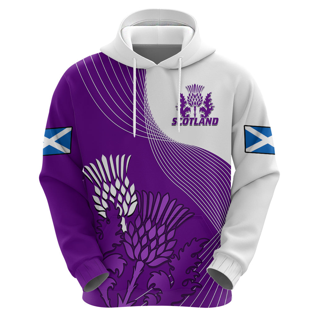 Custom Scotland Rugby Hoodie Thistle Unique Go Scottish Purple Version LT14