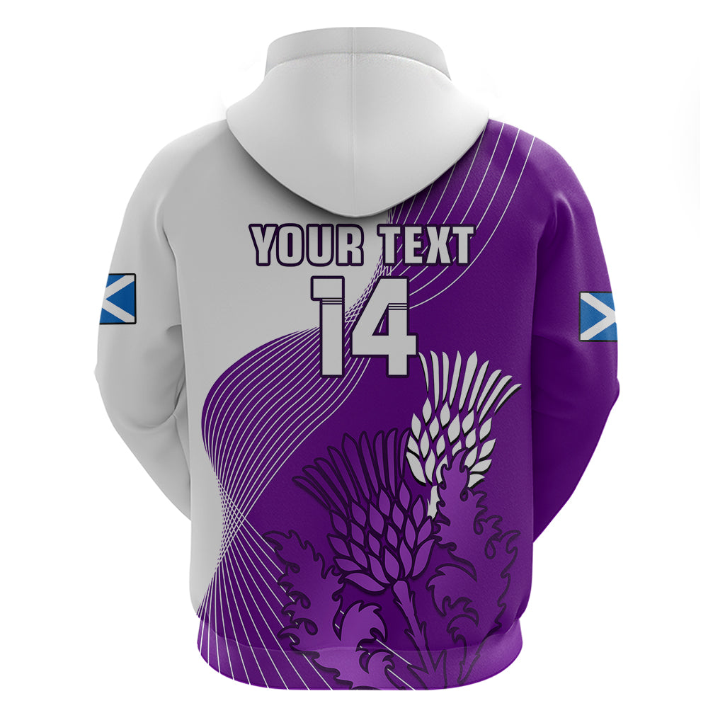 Custom Scotland Rugby Hoodie Thistle Unique Go Scottish Purple Version LT14
