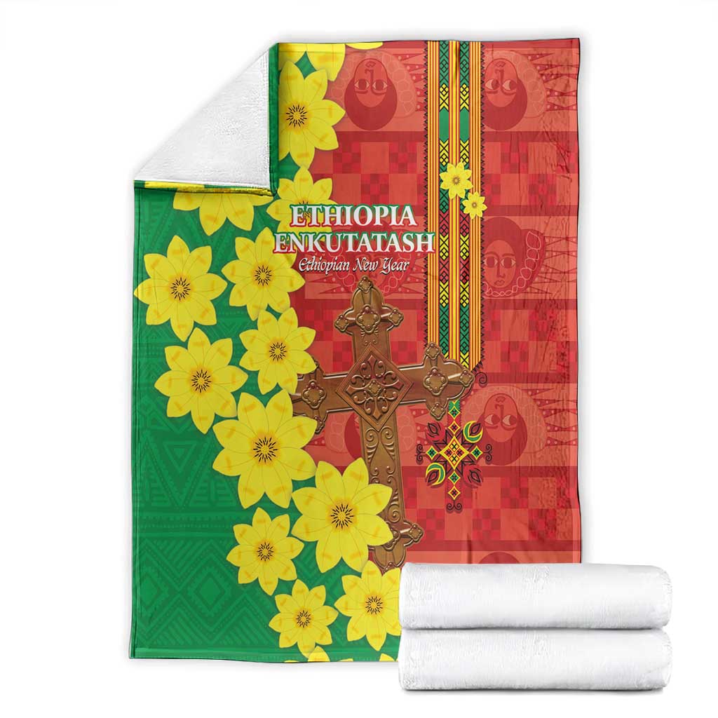 Enkutatash Ethiopia Blanket Melkam Addis Amet Adey Abeba Flower LT14