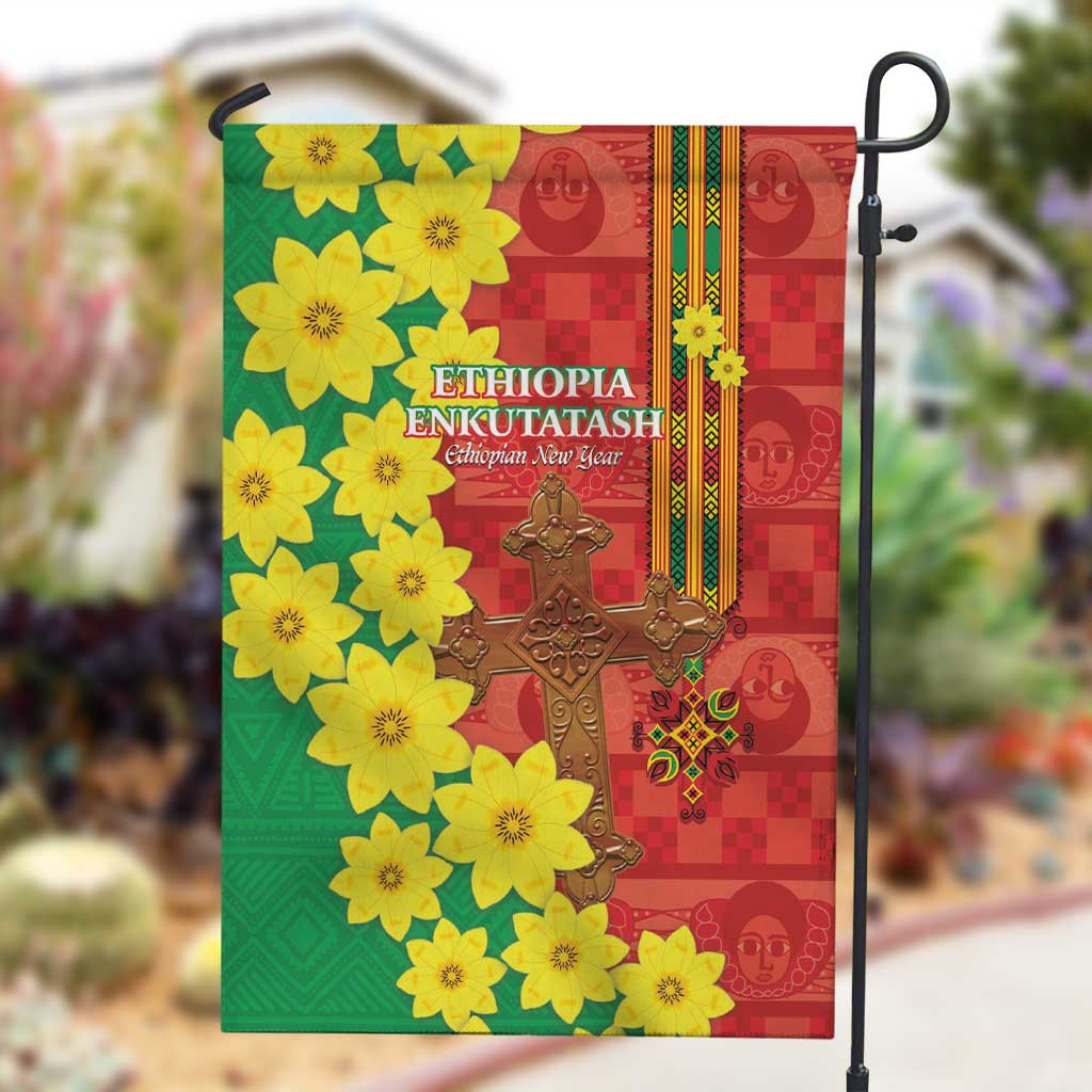 Enkutatash Ethiopia Garden Flag Melkam Addis Amet Adey Abeba Flower LT14