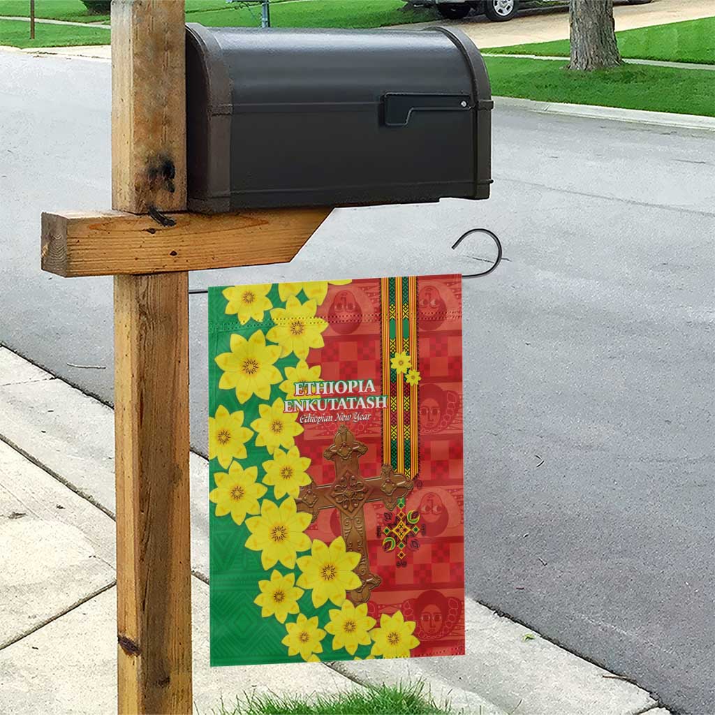 Enkutatash Ethiopia Garden Flag Melkam Addis Amet Adey Abeba Flower LT14