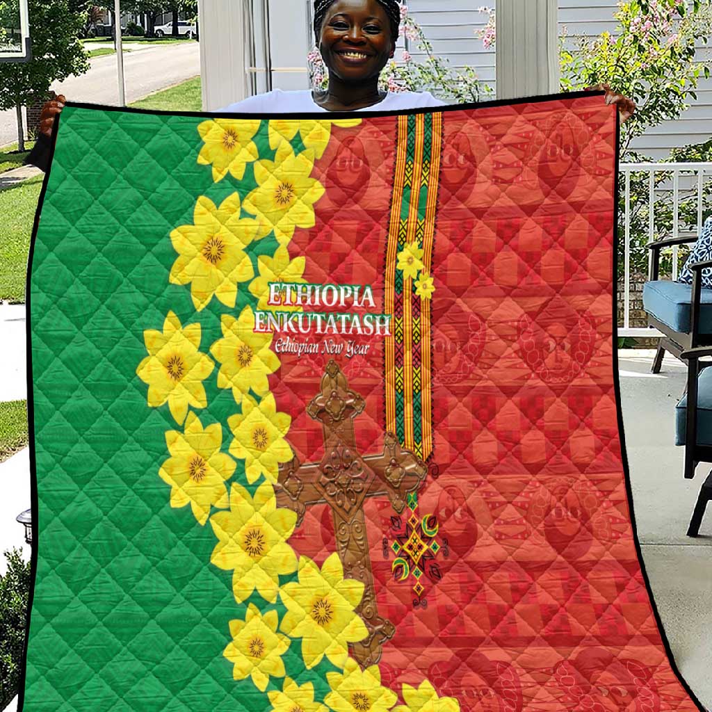Enkutatash Ethiopia Quilt Melkam Addis Amet Adey Abeba Flower LT14