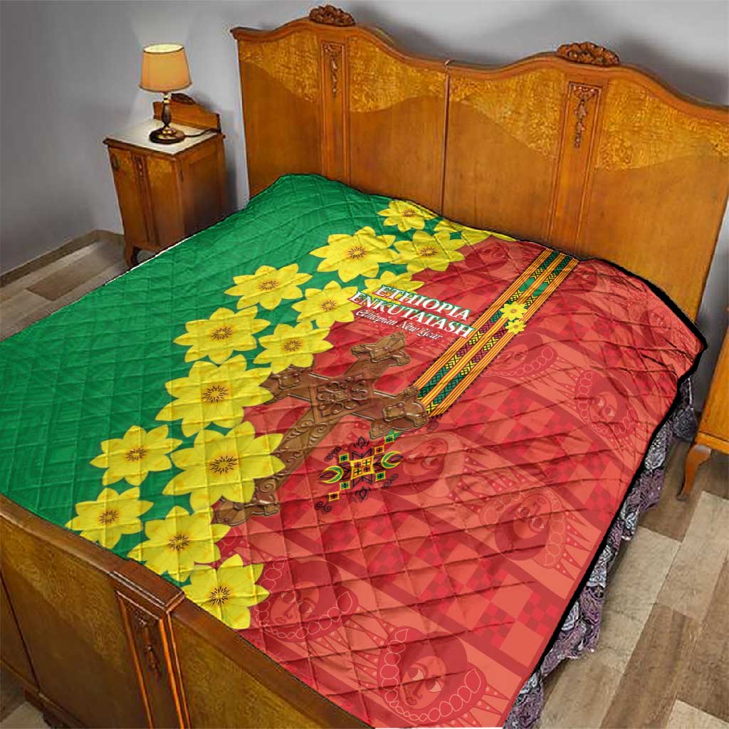 Enkutatash Ethiopia Quilt Melkam Addis Amet Adey Abeba Flower LT14