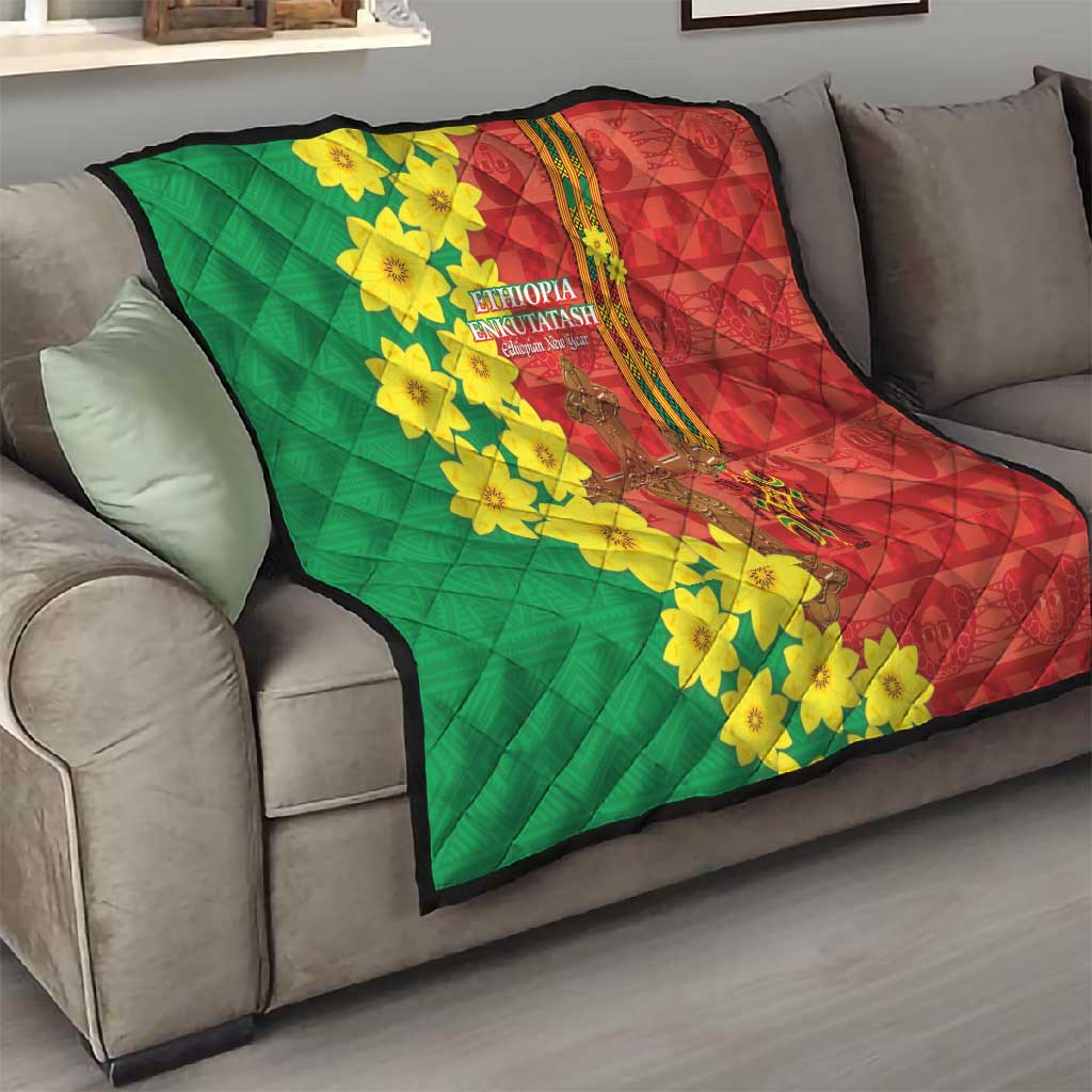 Enkutatash Ethiopia Quilt Melkam Addis Amet Adey Abeba Flower LT14
