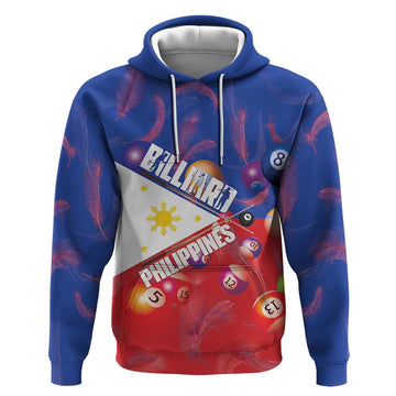 Personalised Philippines Billiards Hoodie Cue With Balls Flag Style LT14