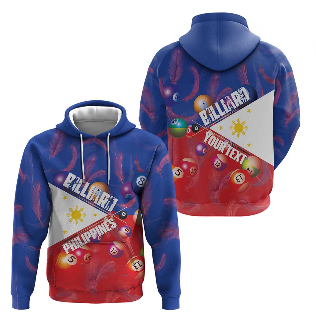 Personalised Philippines Billiards Hoodie Cue With Balls Flag Style LT14