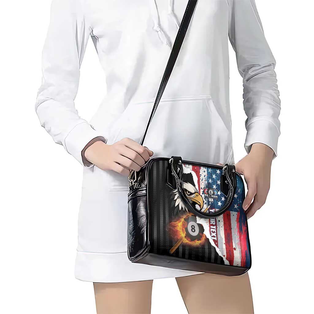 Personalized United States Billiards Shoulder Handbag Eagle On Fire 8 Ball LT14
