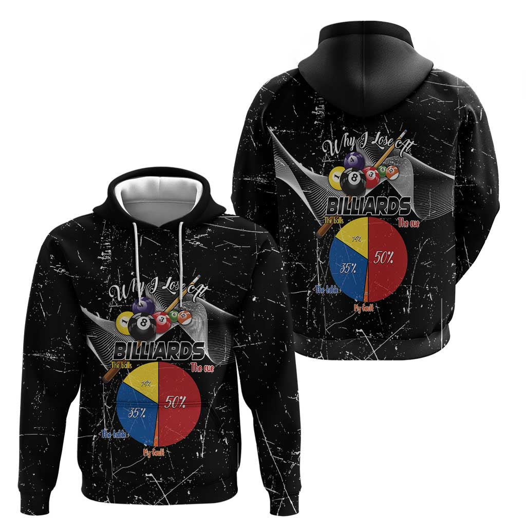 Why I Lose At Billiards Hoodie Funny Grunge Style LT14