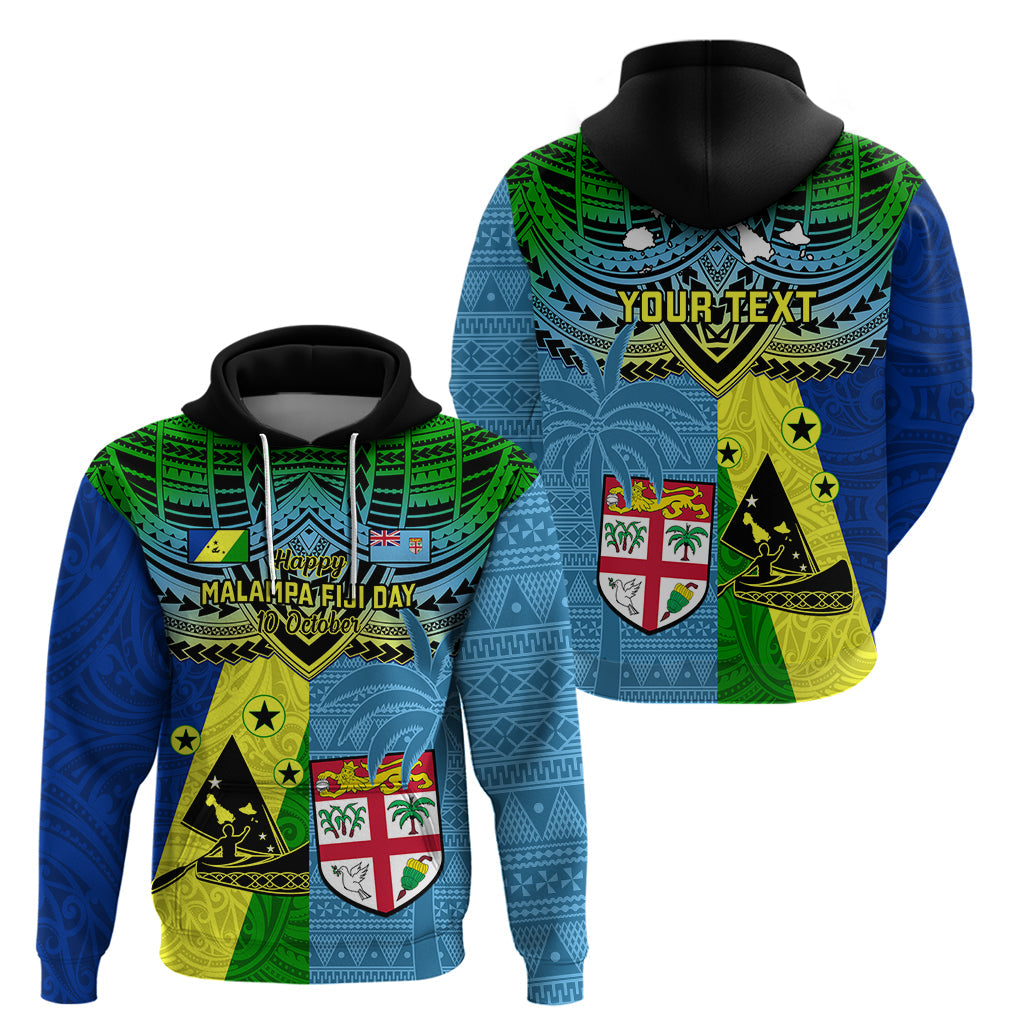 Custom Malampa Fiji Day Hoodie Together We Grow Proud Polynesian Tapa Artsy LT14