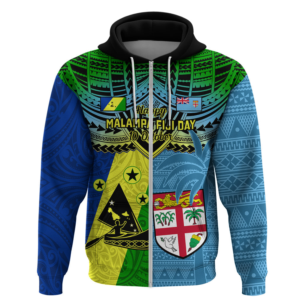 Custom Malampa Fiji Day Hoodie Together We Grow Proud Polynesian Tapa Artsy LT14