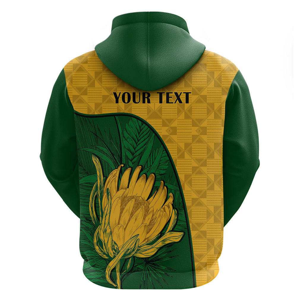 Custom South Africa Hoodie King Protea With Kente Pattern LT14
