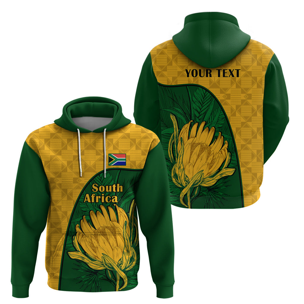 Custom South Africa Hoodie King Protea With Kente Pattern LT14