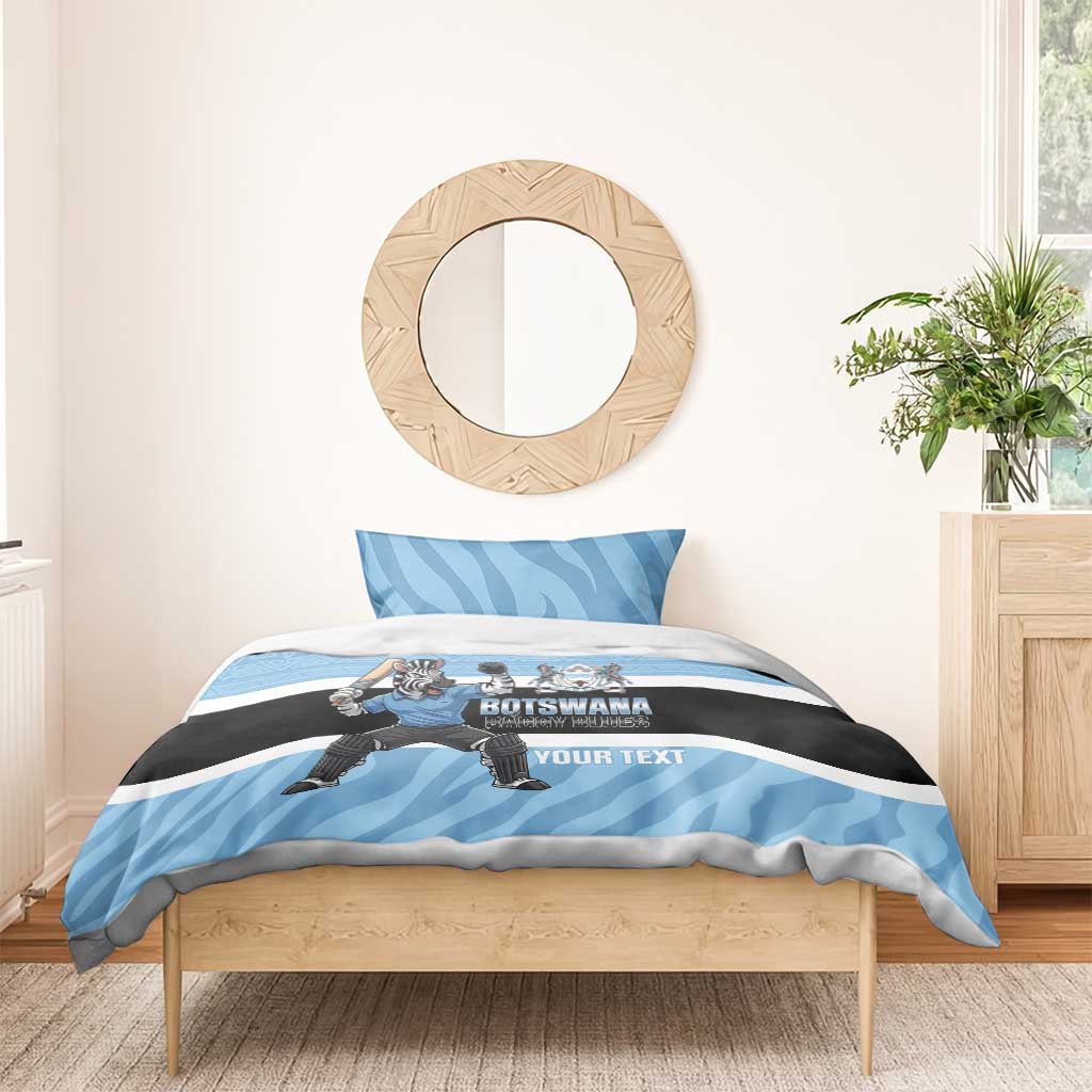Afro Cricket Botswana Custom Bedding Set Go Baggy Blues Zebra Mascot LT14