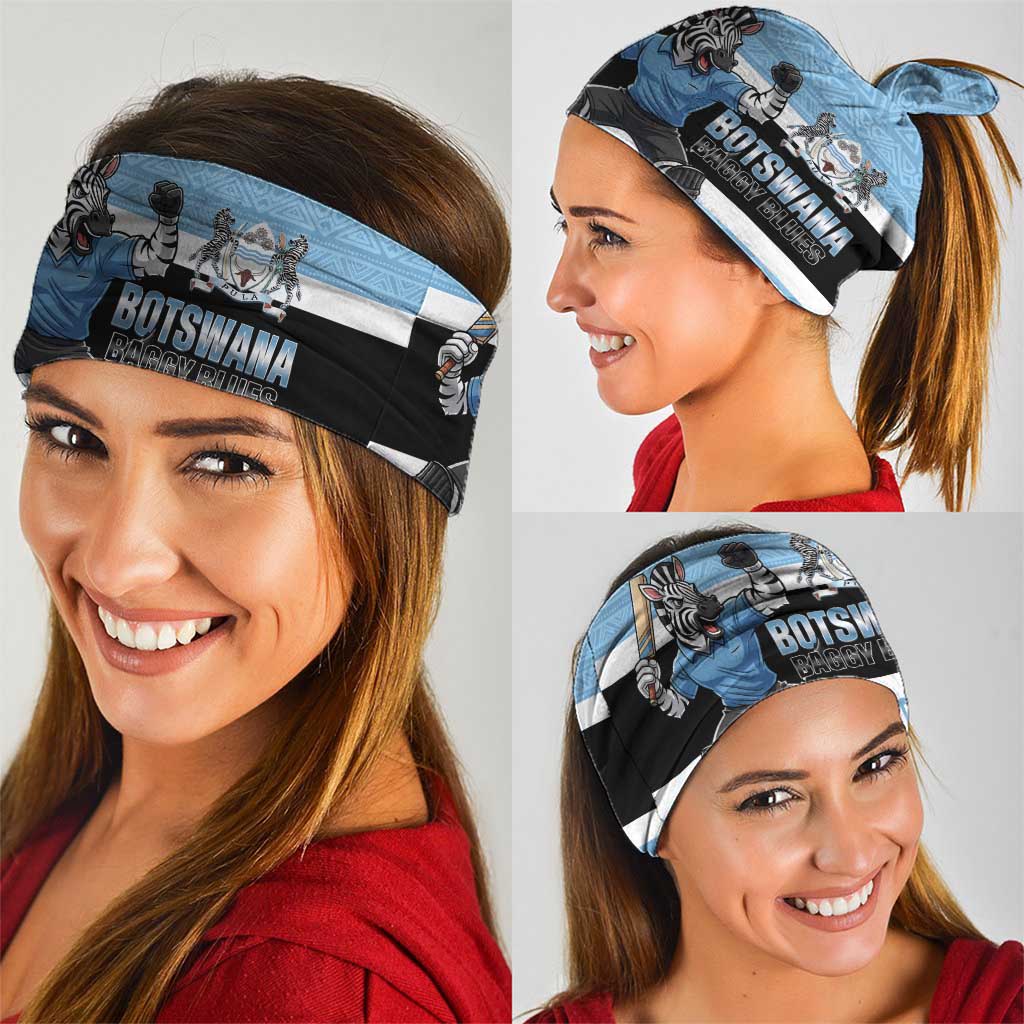 Custom Botswana Cricket Neck Gaiter Go Baggy Blues Zebra Mascot LT14
