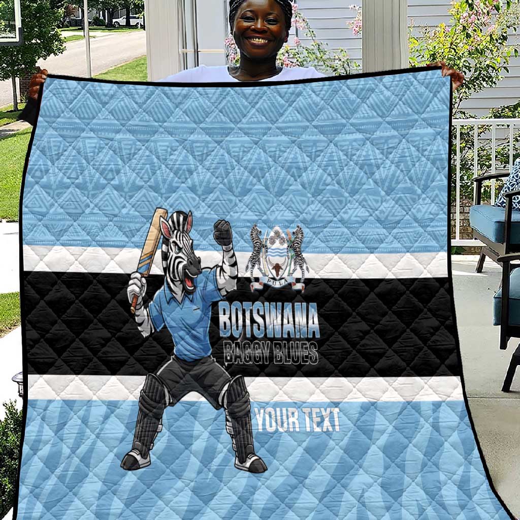 Afro Cricket Botswana Custom Quilt Go Baggy Blues Zebra Mascot LT14