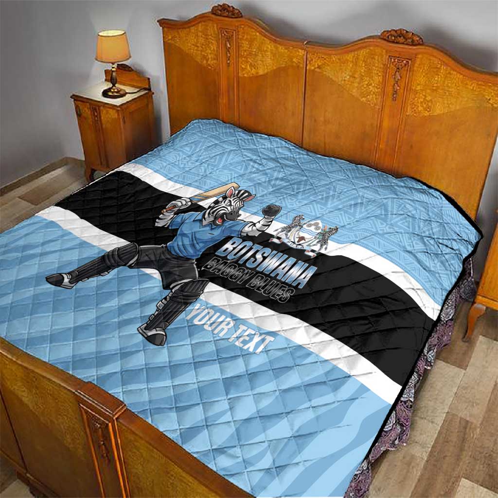 Afro Cricket Botswana Custom Quilt Go Baggy Blues Zebra Mascot LT14