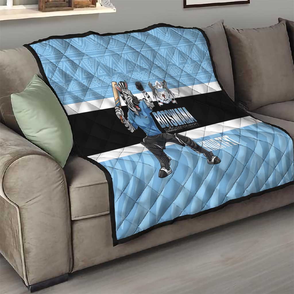 Afro Cricket Botswana Custom Quilt Go Baggy Blues Zebra Mascot LT14