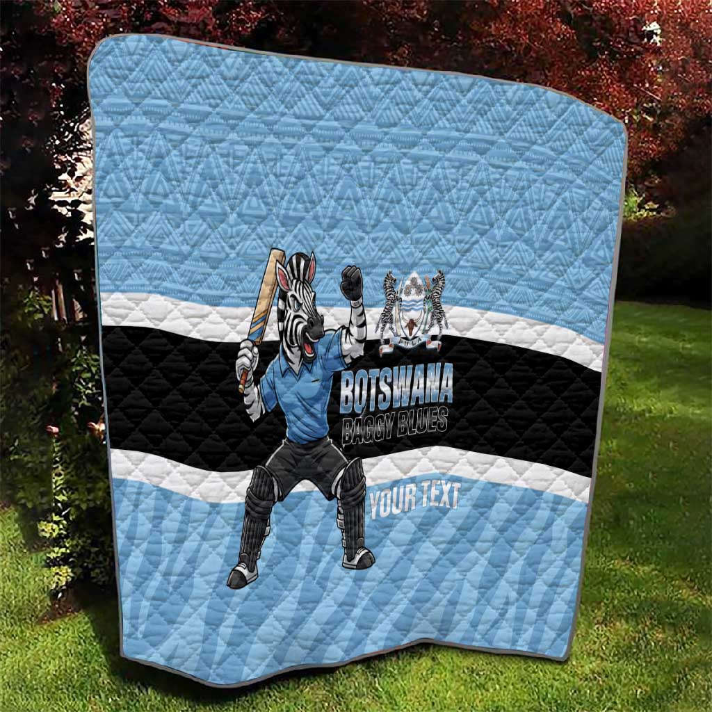 Afro Cricket Botswana Custom Quilt Go Baggy Blues Zebra Mascot LT14
