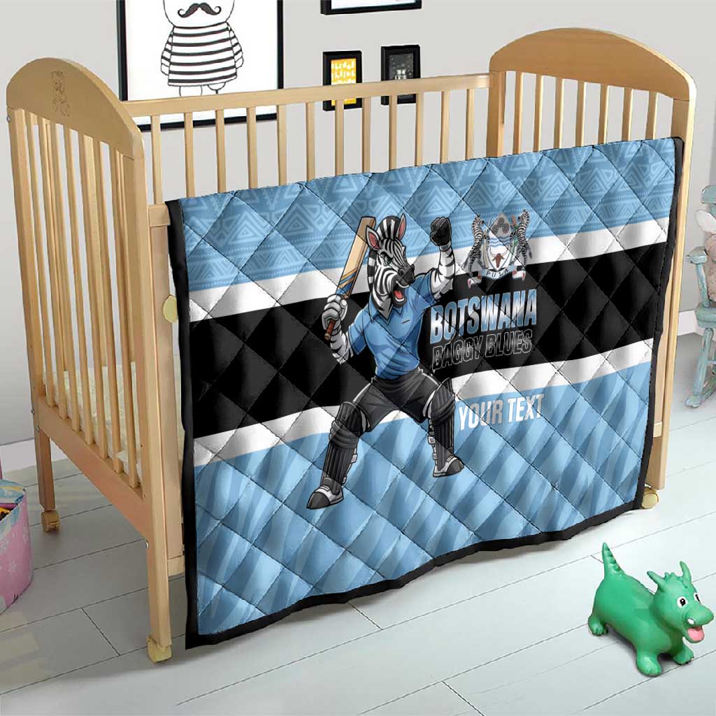 Afro Cricket Botswana Custom Quilt Go Baggy Blues Zebra Mascot LT14