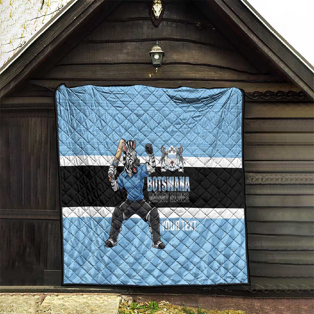 Afro Cricket Botswana Custom Quilt Go Baggy Blues Zebra Mascot LT14