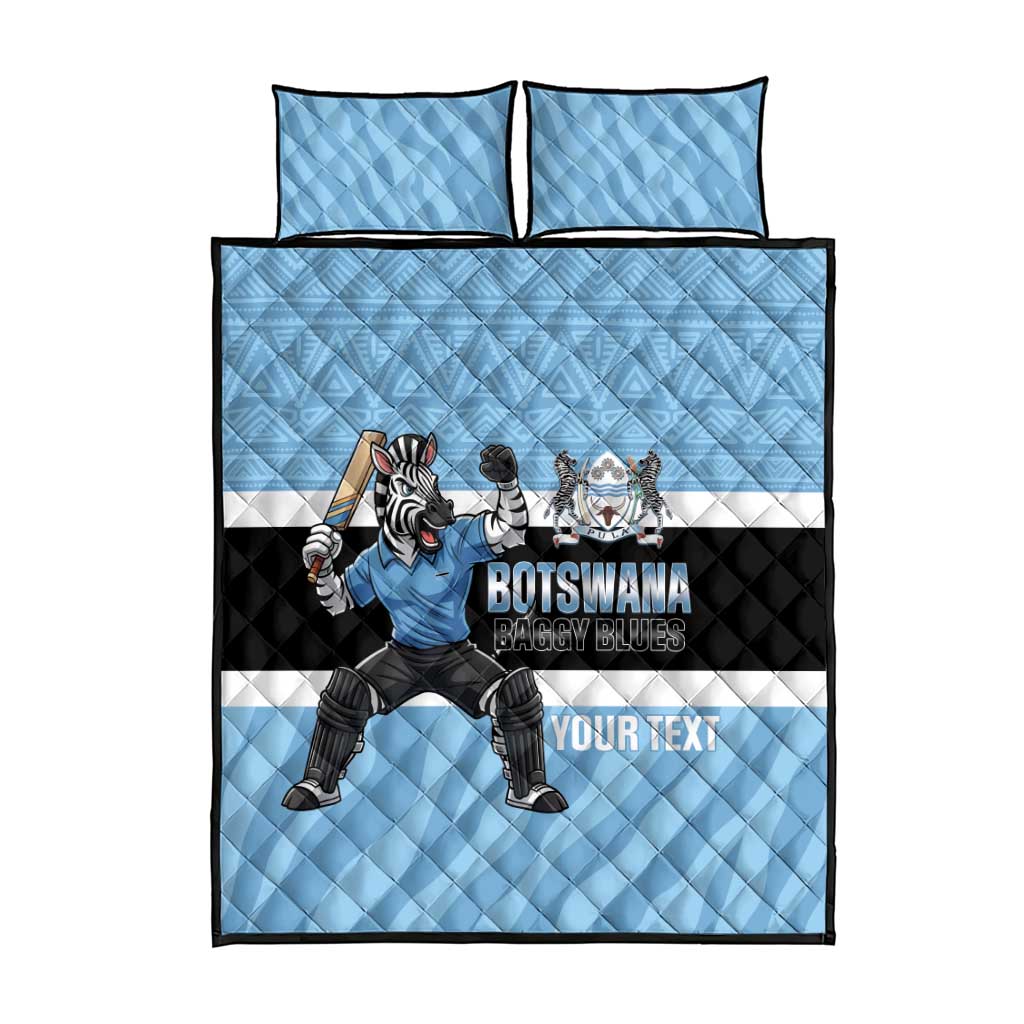 Afro Cricket Botswana Custom Quilt Bed Set Go Baggy Blues Zebra Mascot LT14