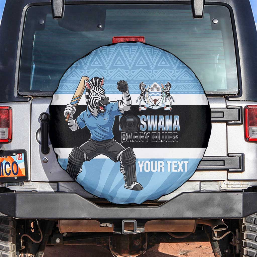 Custom Botswana Cricket Spare Tire Cover Go Baggy Blues Zebra Mascot LT14