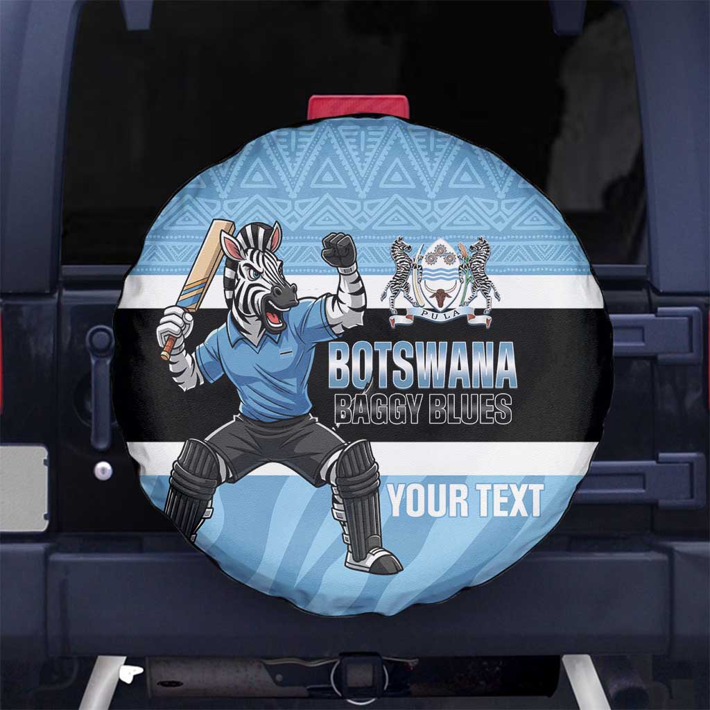 Custom Botswana Cricket Spare Tire Cover Go Baggy Blues Zebra Mascot LT14