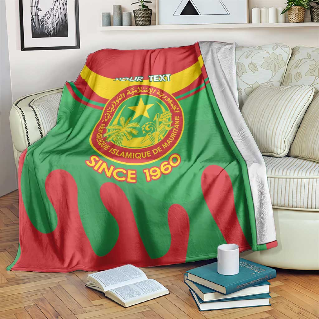 Personalized Mauritania Blanket Map Flag - Independence Day 1960 LT14