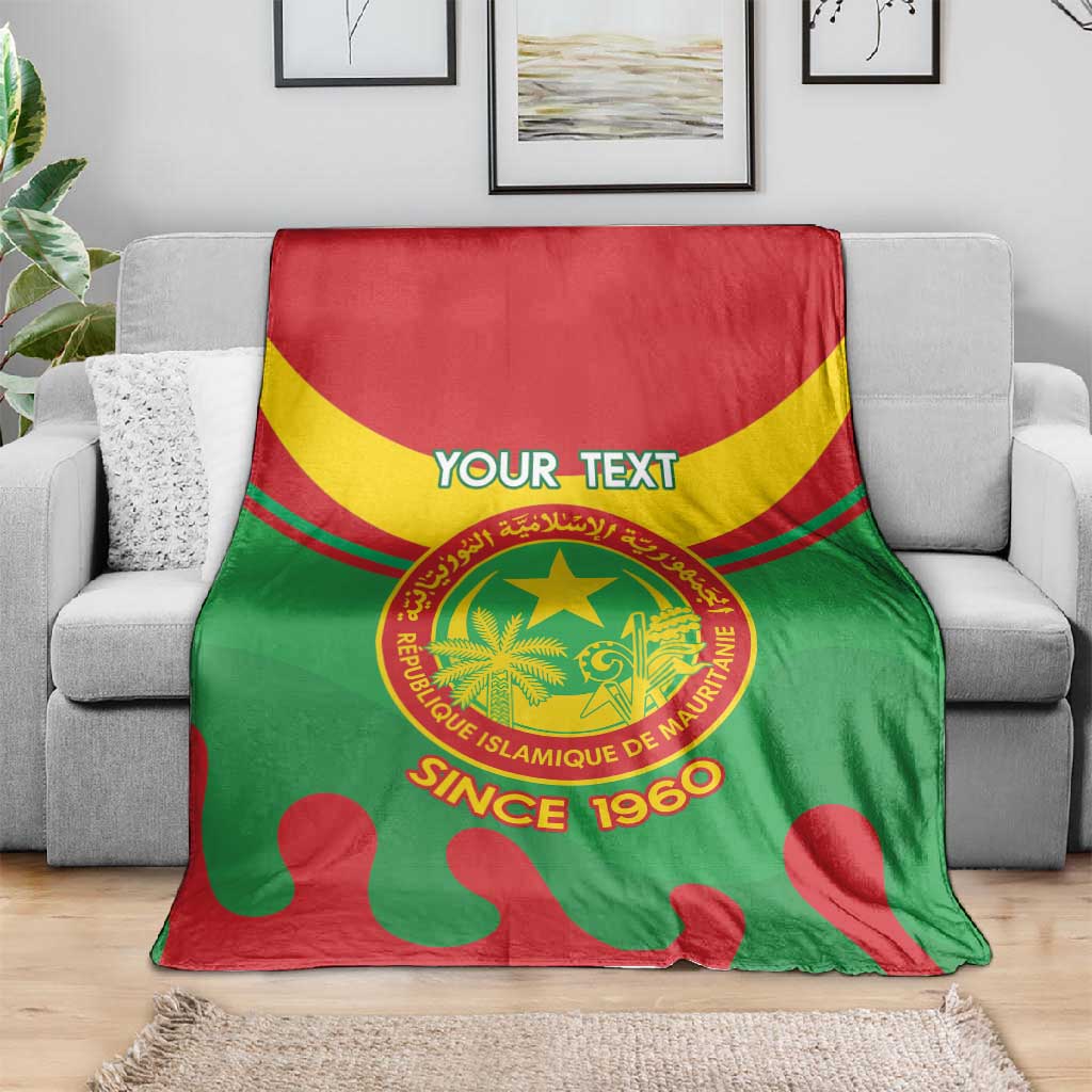 Personalized Mauritania Blanket Map Flag - Independence Day 1960 LT14