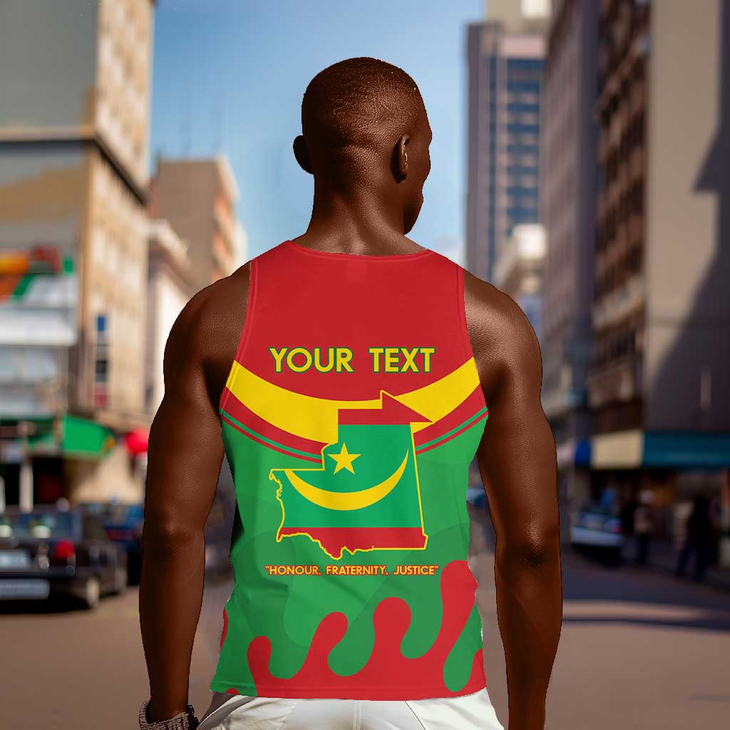 Personalized Mauritania Men Tank Top Map Flag - Independence Day 1960 LT14