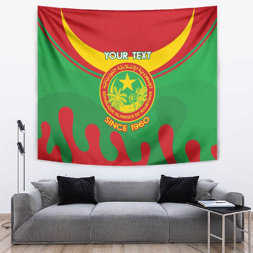 Personalized Mauritania Tapestry Map Flag - Independence Day 1960 LT14