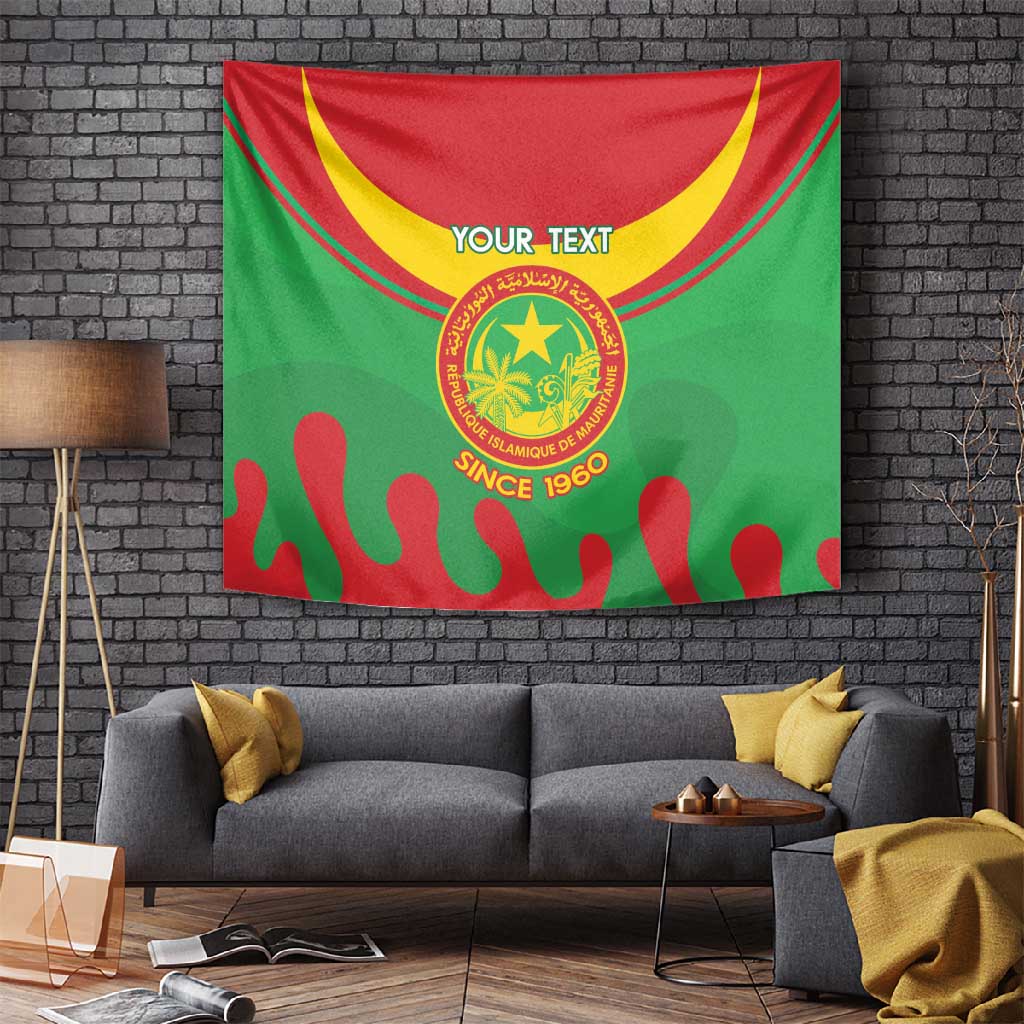 Personalized Mauritania Tapestry Map Flag - Independence Day 1960 LT14