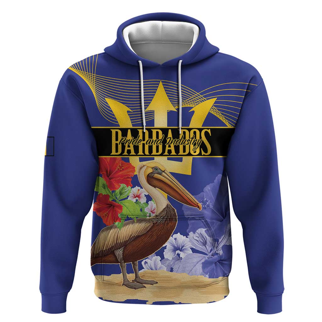 Barbados Independence Day Hoodie 30 November Brown Pelican With Trident LT14