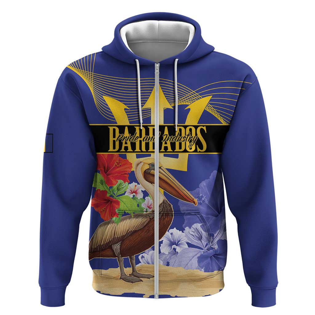 Barbados Independence Day Hoodie 30 November Brown Pelican With Trident LT14