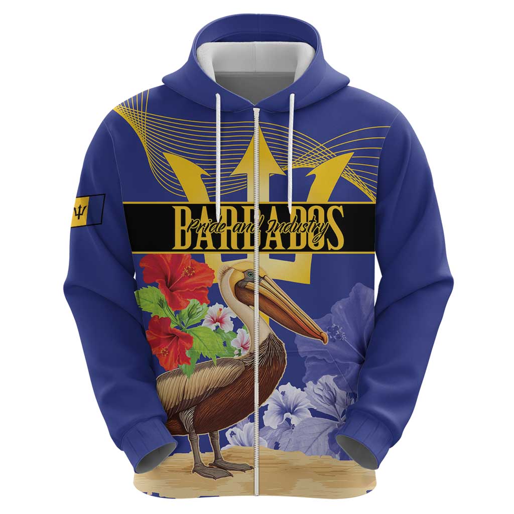 Barbados Independence Day Hoodie 30 November Brown Pelican With Trident LT14