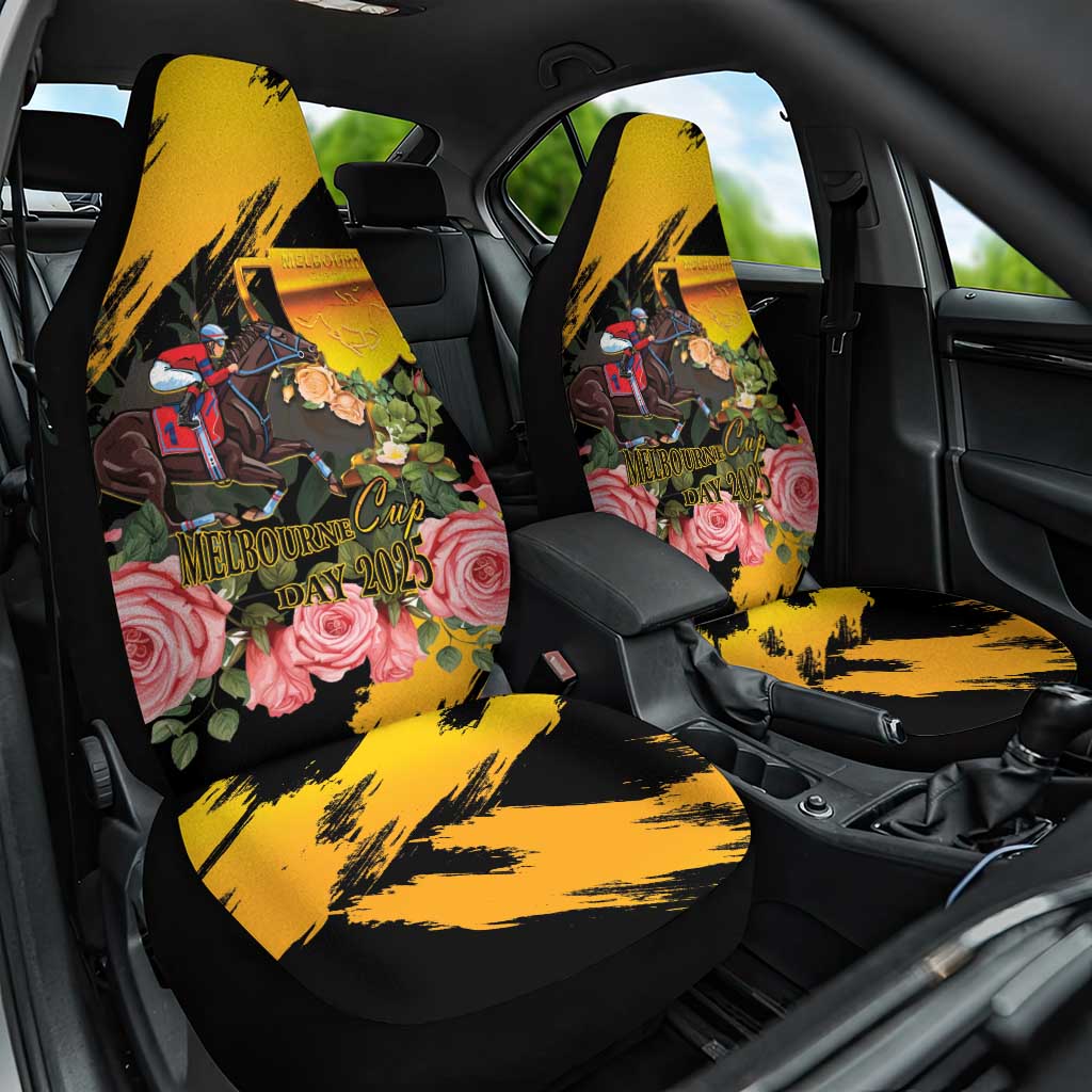 Australia Melbourne Cup Day Car Seat Cover Horse Racing Trophy With Roses LT14