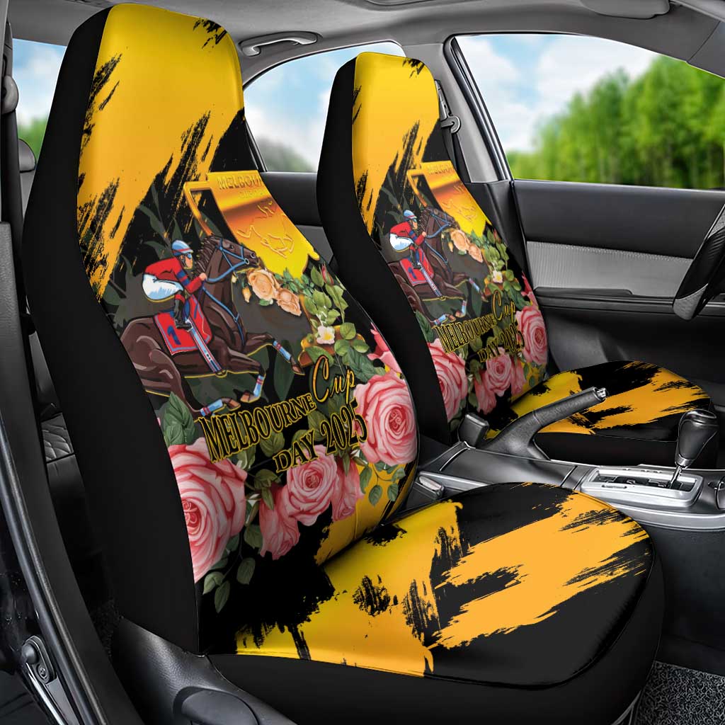 Australia Melbourne Cup Day Car Seat Cover Horse Racing Trophy With Roses LT14