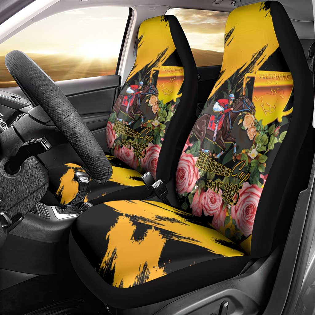 Australia Melbourne Cup Day Car Seat Cover Horse Racing Trophy With Roses LT14