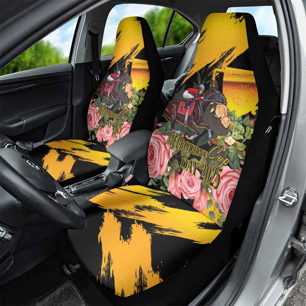 Australia Melbourne Cup Day Car Seat Cover Horse Racing Trophy With Roses LT14