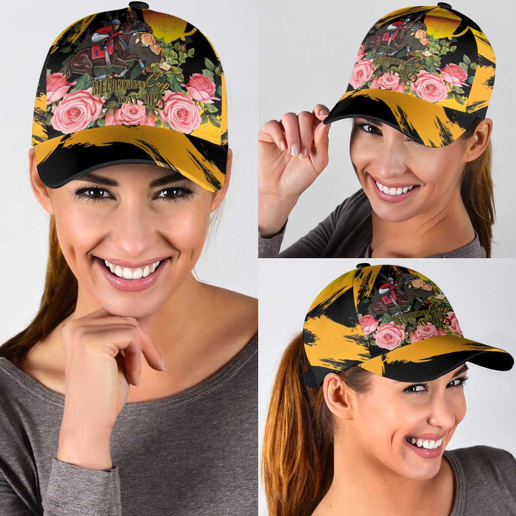 Australia Melbourne Cup Day Classic Cap Horse Racing Trophy With Roses LT14