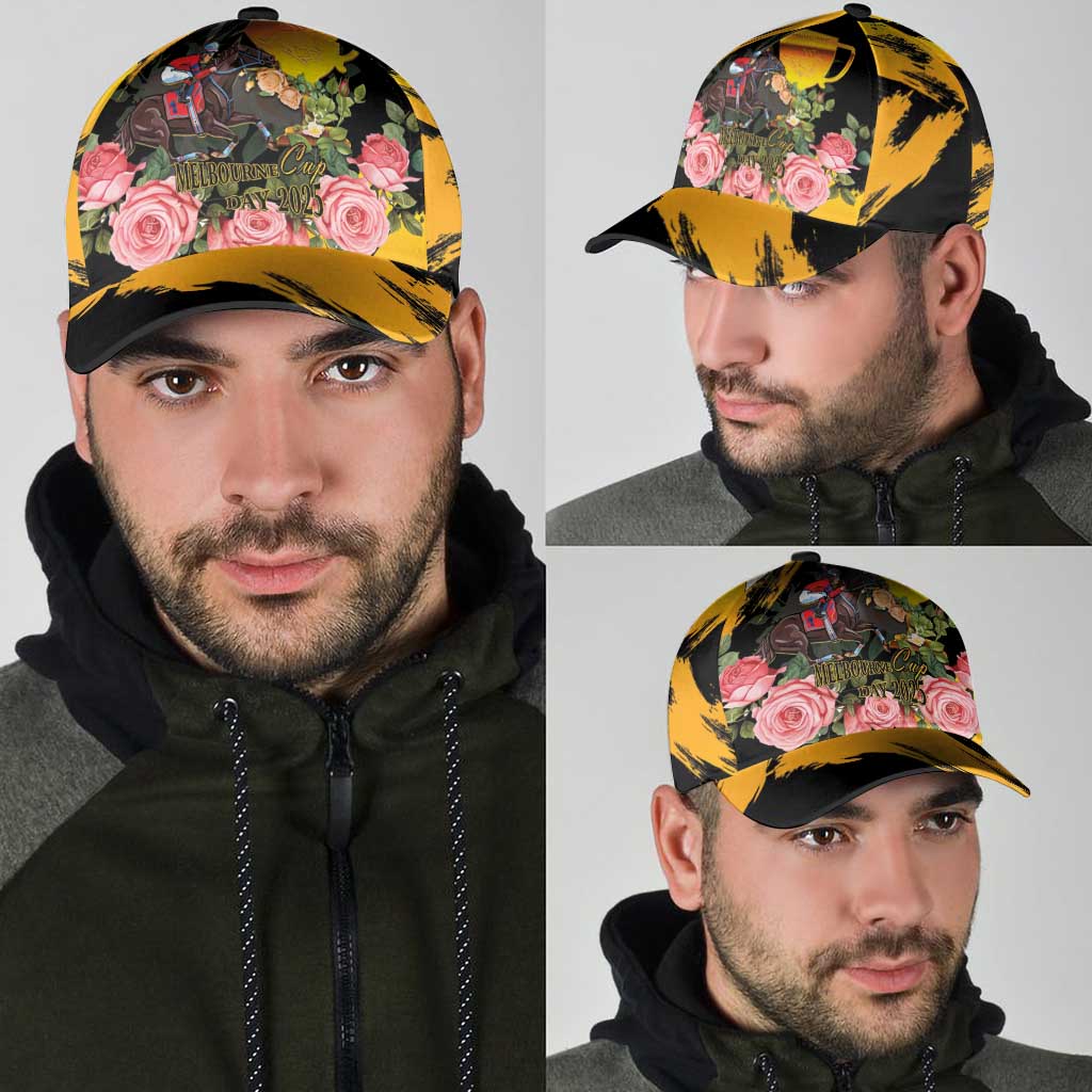 Australia Melbourne Cup Day Classic Cap Horse Racing Trophy With Roses LT14