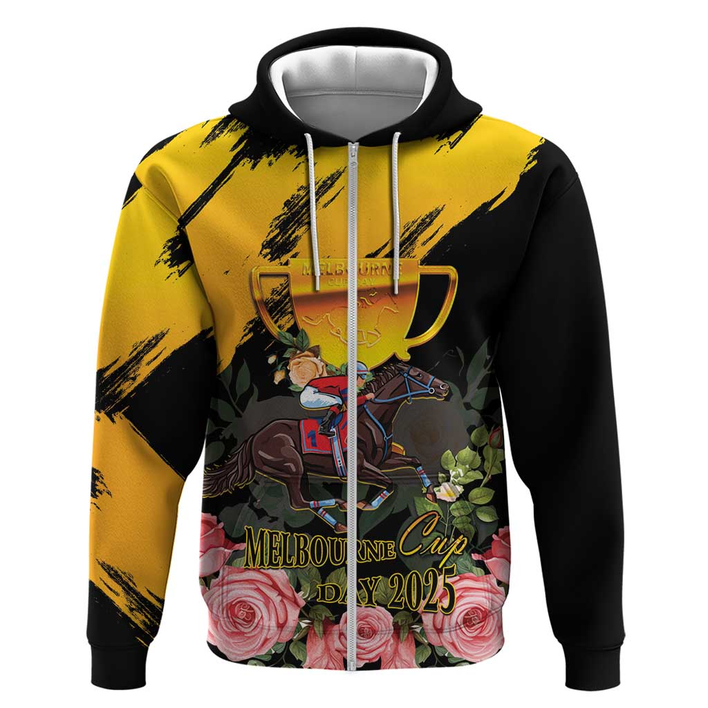 Personalised Australia Melbourne Cup Day Hoodie Horse Racing Trophy With Roses LT14