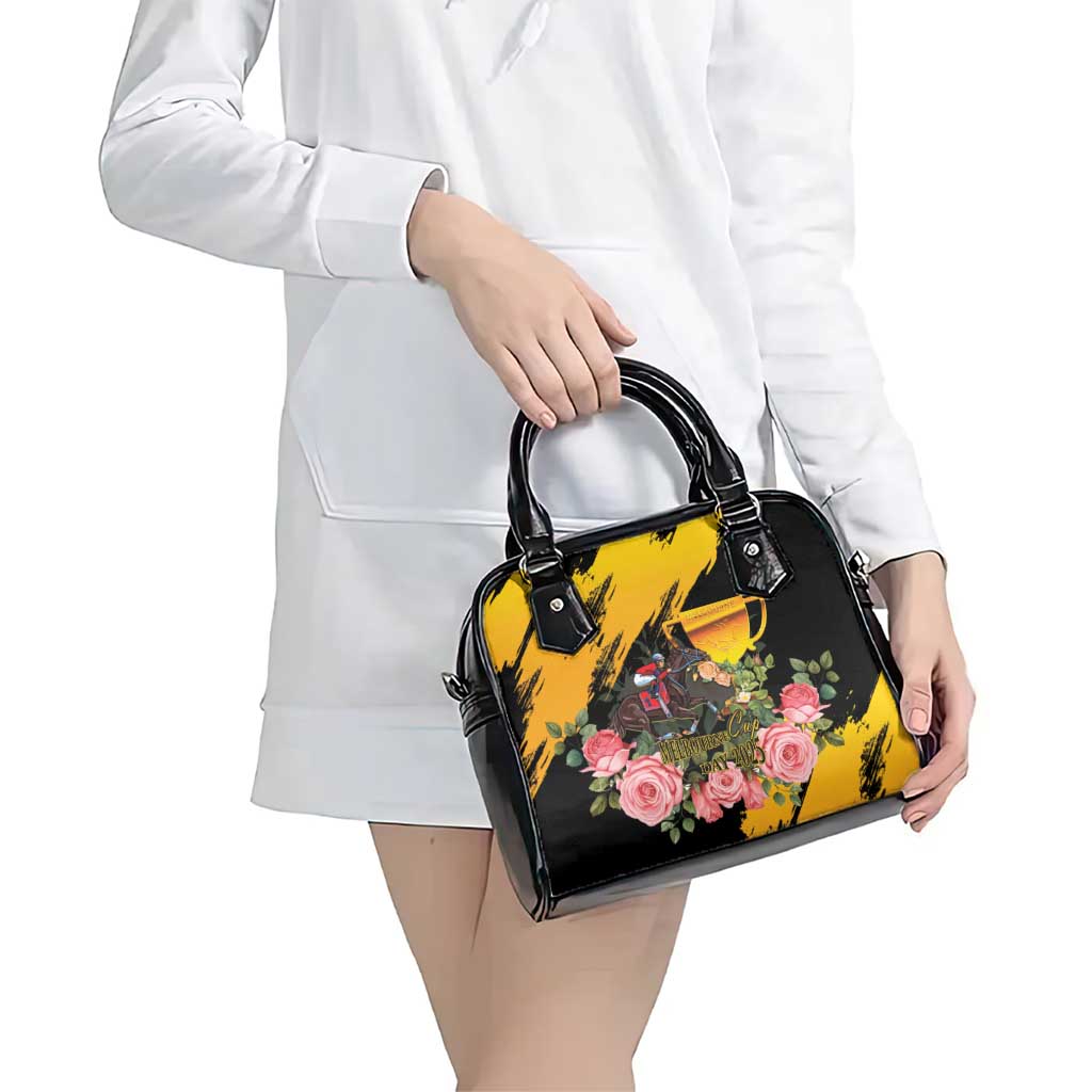 Australia Melbourne Cup Day Shoulder Handbag Horse Racing Trophy With Roses LT14