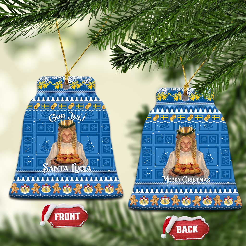 Sweden Christmas Ceramic Ornament God Jul! Santa Lucia LT14