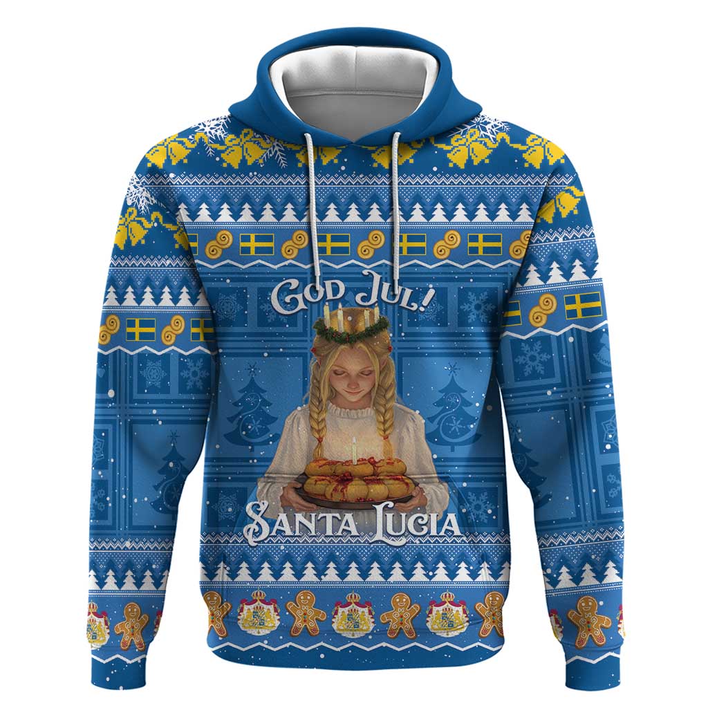 Sweden Christmas Hoodie God Jul! Santa Lucia LT14