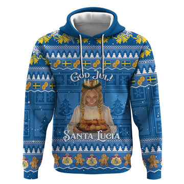 Sweden Christmas Hoodie God Jul! Santa Lucia LT14