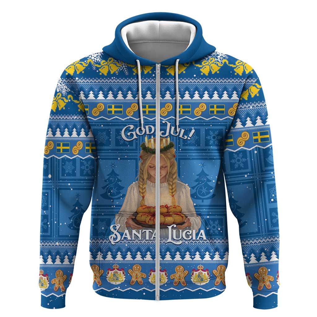 Sweden Christmas Hoodie God Jul! Santa Lucia LT14